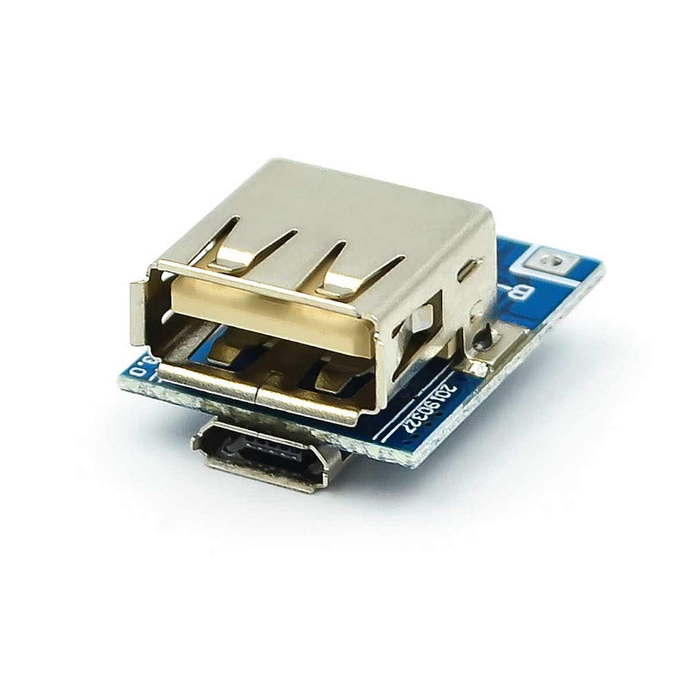 Youmile 10Pcs 5V Battery Charging Protection Board 1A Boost Step Up Power Supply Module 134N3P Lithium Battery Li-ion Charger Board for DIY LED Display USB and Micro Port - Image 3