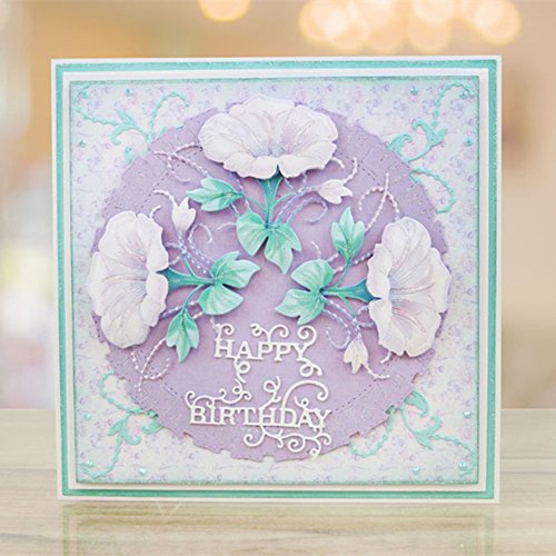 Potato001 Morning Glory Cutting Dies Stencil Album Scrapbooking Cards DIY Embossing Tool