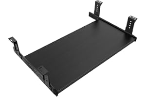 FRMSAET Furniture Accessories Office Product Suits Hardware 20/24/30 inches Keyboard Drawer Tray Wood Holder Under Desk Adjustable Height Platform. (20 inches, Black)