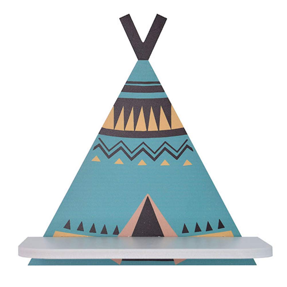 Almabner Minimalist Style Floating Shelves, Geometric Teepee Shape Wooden Wall Shelf Hanging Display Rack Home Storage Organizer for Home Living Room Cafe Decoration