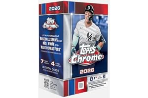 NEW 2026 ToppsCHROME Baseball Trading Card Blaster Box | Look for Baseball Seams and Red, White, and Blue Refractors