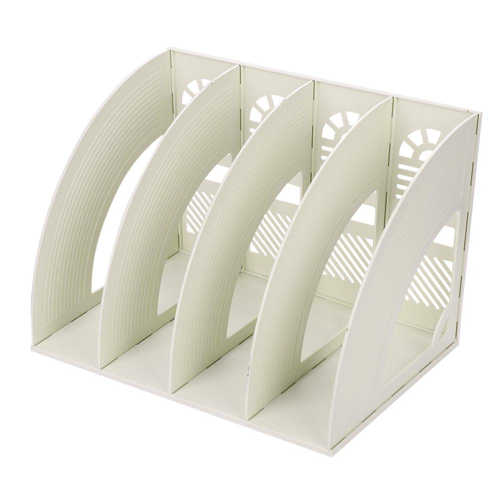 Desk File Organiser File Rack Holder Magazine Plastic Folder 4