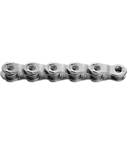 Amazon.com : Izumi Jet Black 1/2X1/8 116L 1-Sp Chain Silver/Black