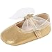 Fire Frog Baby Girls Mary Jane Shoes Stars Bow Wedding Princess Dress Costume Infant Toddlers Prewalker Gold