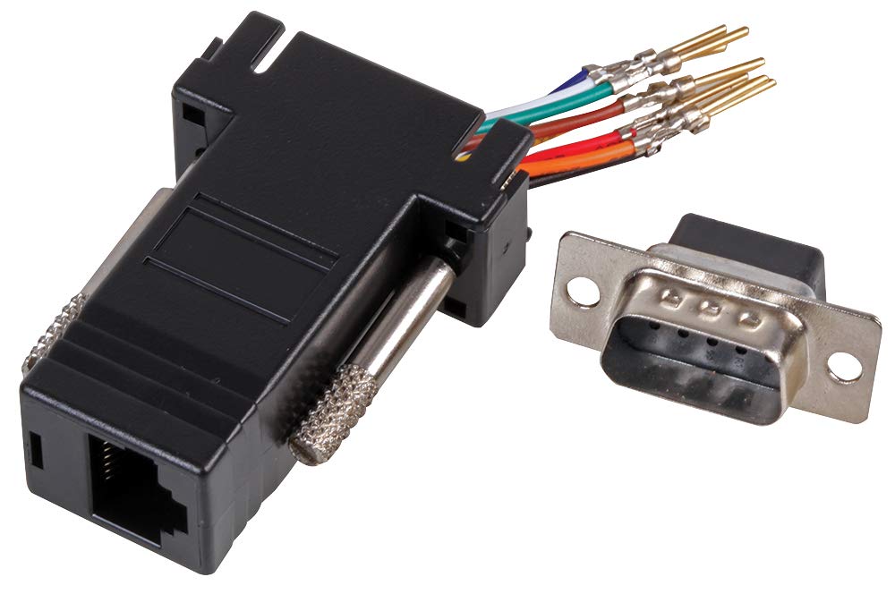 Pro Signal PSG91630 9‑Way D‑Sub Male to RJ45 Female Modular Serial Port Adaptor