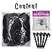Pawliss Halloween Decorations Outdoor, Giant Spider Web with Super Stretch Cobweb Set Yard Decor, Black, 16 feet
