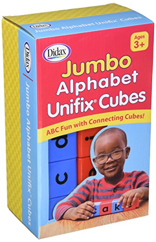 Didax Jumbo Alphabet Unifix Cubes, Set of 30