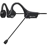 QAZITV Bone Conduction Bluetooth Headphones with Mic Wireless Computer Headset Built in Mic Noise Canceling Multipoint Connection Open Ear Comfortable for Running Cycling Working Driving Workouts