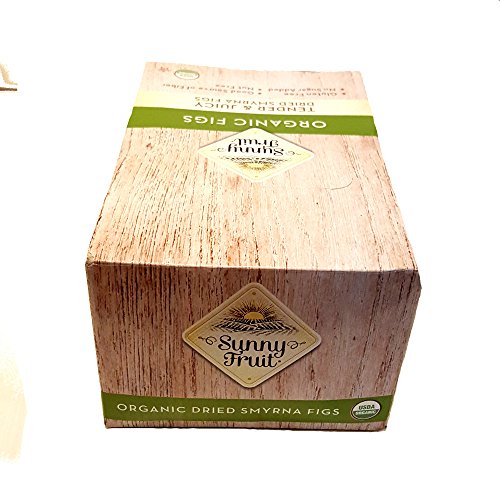 Sunny Fruit Organic Figs,Tender and Juicy Dried Smyrna Figs, 12 Portion Pack