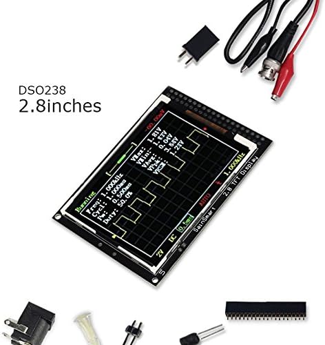 SainSmart DSO238 Digital Handheld Portable Oscilloscope Kit, 2.8" TFT LCD Probe USB DIY Open Source 1Msps
