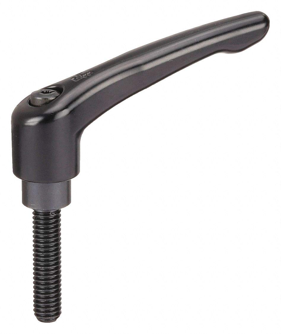Kipp KHD64 ThreadedStud Zinc Adjustable Handle 80mm Long, M10 x 1.50