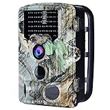 AUCEE Tracker Trail Camera, 16MP 1080P 120° PIR Sensor Wildlife Hunting Camera 65ft Infrared Scouting Camera with Night Vision 46pcs IR LEDs, IP56 Waterproof 0.2s Trigger Time Game Camera