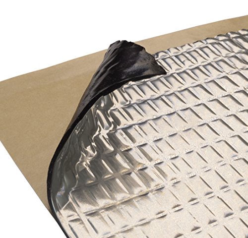 Sound Deadening mat 80 mil 10 sqft - Butyl Car Sound Deadener Material - Audio Noise Insulation and Car Sound Dampening mat - Car Sound deadening material - Automotive Sound deadening Bulk Hood Door