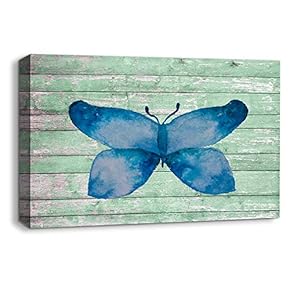Canvas Wall Art Colorful Butterfly Painting Artwork for Home Prints Framed - 12x18 inches