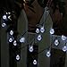 easyDecor Globe Solar String Lights 30 LED 21ft 8 Mode Bubble Crystal Ball Christmas Fairy String Lights for Outdoor Xmas Landscape Garden Patio Home Holiday Path Lawn Party Decoration (White)