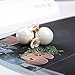 Stud Earrings Shell Flower Mother Of Pearl Double Side To Wear For Women By SUYAN (White)