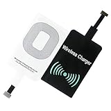 LIPLILY Universal QI Wireless Charging Receiver Patch Modules Bundle, 1 Receiver for IPhone 5/5S/5C/6S/6Plus/6SPlus and 1 Receiver for Android Mobile, Micro USB Interface Port