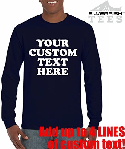 Customized YOUR TEXT HERE Personalized LONG SLEEVE T-shirts Unisex Youth/Adult Novelty
