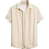 ZAFUL Men's Short Sleeve Button Down Shirt