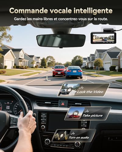REDTIGER F77 4K+4K HDR Car Dashcam Front Rear Dual STARVIS 2 IMX678 Sensors, 5.8GHz WiFi Dash Cam with 128GB eMMC Memory, Voice Control, 4 Inch Touch Screen