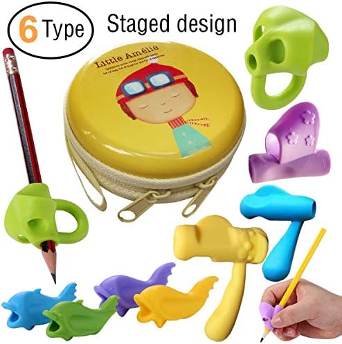 Pencil Grips,Pencil Grips for Kids Handwriting Fish Dolphin Forefinger Writing Training Grip Holder Pen Claw Aid for Kids Children Kindergarten Writing Posture Correction Writing Correction Device