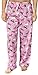 Leisureland Women's Pure Cotton Flannel Pajama Sleep Lounge Pants Horse Pink (Large)