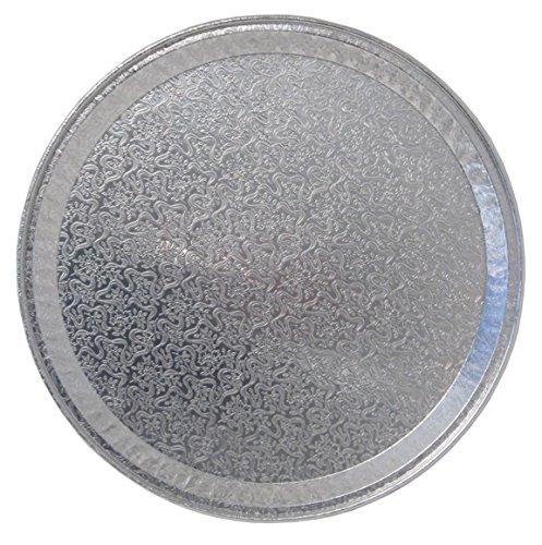 Durable Packaging Disposable Aluminum Round Flat Serving Tray, 12