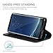 Galaxy S8 Case, SHIELDON Genuine Leather Galaxy S8 Wallet Case [Folio Style] [Stand Feature] Magnetic Closure Flip Cover with Credit Card Slots for Samsung Galaxy S8 (2017) - Black