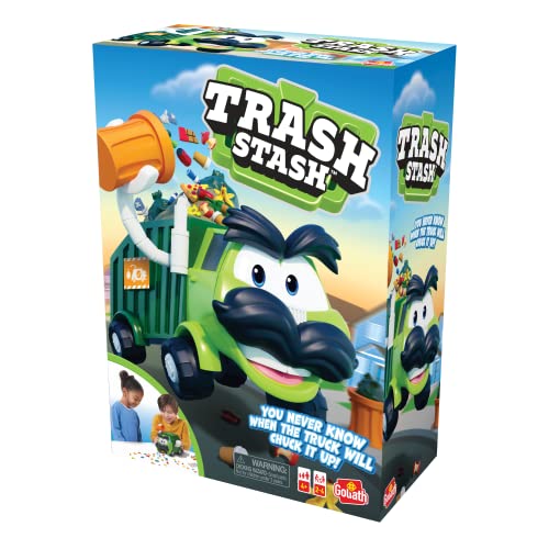 Goliath Trash Stash Game Fill Trashcan, Watch It Dump Into Garbage Truck Or Truck Chucks It Up