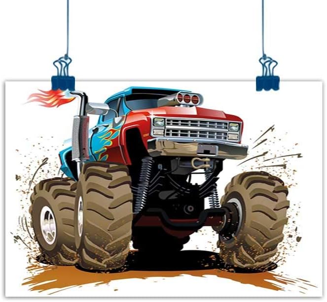 Amazon Com Art Poster Print Man Cave Decor Monster Truck