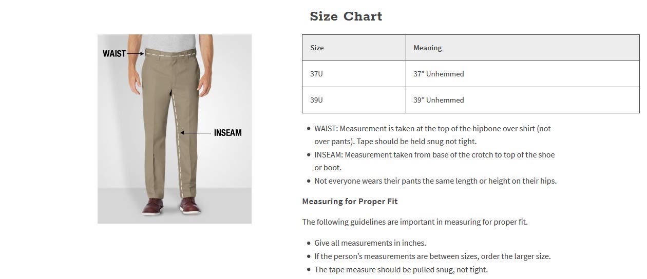 30x34 pants meaning