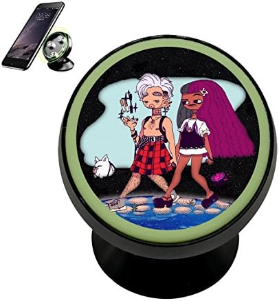 Cute Crossdress Gay Ladybro Magnetic Phone Car Mount Holder Noctilucent Mobile Cradle Stand Universal 360 Â° Rotating Car Dashboard Support Cell Phone Kit Gadget