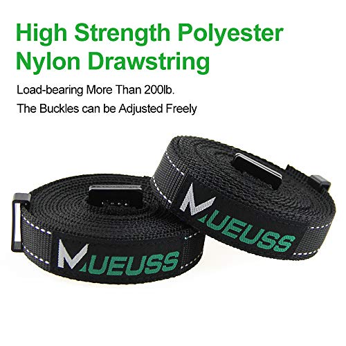 MUEUSS Gymnastic Rings, Smooth Rings with Adjustable Straps, Fitness Rings, Exercise Rings, Heavy Duty Gym Equipment for Training Workout, Strength Training, Gymnastics, Olympic, Pull-Up (Small2)