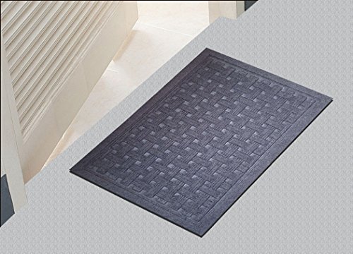 SafetyCare Rubber Backed Doormat - Charcoal Gray - 24 x 16 Inches - 2 Pack