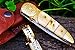 DKC Knives (9 6/18) Sale x DKC-176 Brass Prince Damascus Steel Folding Pocket Knife Custom Handmade Pearl 4.5