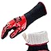 Feezzy BBQ Gloves 932°F Extreme Heat Resistant Oven Gloves For Cooking, Grilling, Baking - Extra Long Cuff