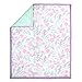 The Peanut Shell Pink and Purple Floral and Mint Dot 3 Piece Crib Bedding