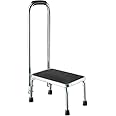 Step Stool with Handle for Adults Step stools Step Stool with Handle for Elderly Step Stool for Bed Chrome-Plated Steel Frame 330Lbs Capacity Use at Home Bathroom Kitchen