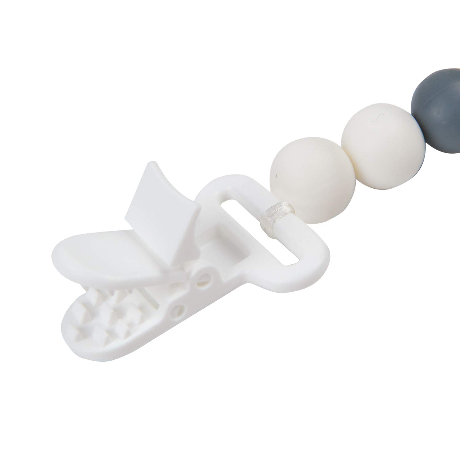 Babygoal Silicone Pacifier Clip, 2 Pack Pacifier Holders, Teething Beads with Pacifier Case for Boys and Girls Fits Most Pacifier Styles, Teething Toys 2GJL03-HZ : Baby