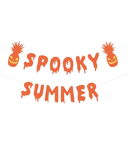 Newwiee Pre Halloween Banner Just Waiting For Halloween Summer Ghost...