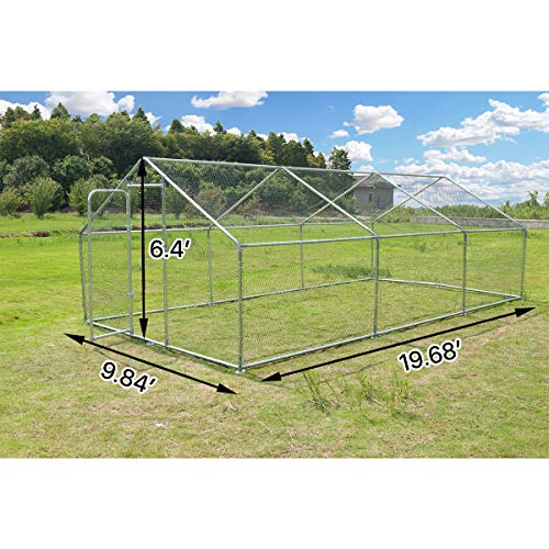 Large Metal Chicken Coop Walkin Poultry Cage Hen Run House Rabbits