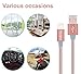 Tecland 3Pack 6FT iPhone Nylon Braided Lightning to USB Charging Cables Cord for iPhone 7, 7 plus, iPhone 6s plus, 6plus, 6, SE,5s 5c 5,iPad Mini, Air,iPad5,iPod.(Rose Golden )