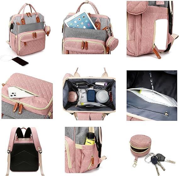 Backpack Bag Nappy Bags Large Capacity Maternity Bag with USB Charge Port new born Large Multifunction Travel Backpack changing bag for Mom and Dad
