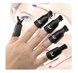10PC Plastic Acrylic Nail Art Soak Off Cap Clip UV Gel Polish Remover Wrap Tool