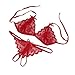 BEAUTYVAN Sexy Underwear Women Lady Sexy Cute Lingerie Lace Underwear Sleepwear G-String Lingerie (Red)