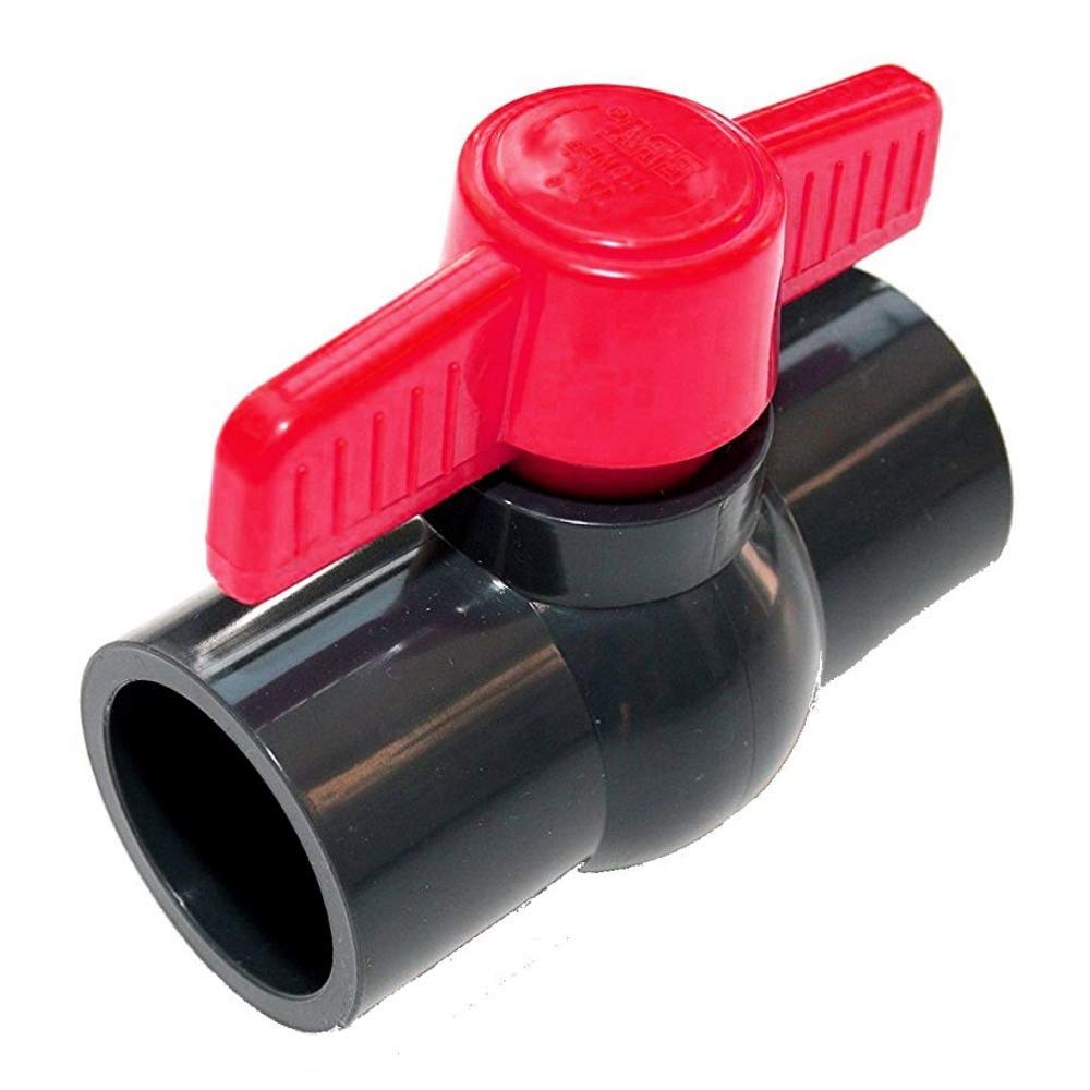 Gluing Ball Valve PVC-U Ball Valve Shut-off Valve with 2 X Glue Socket for 40 mm Pipes
