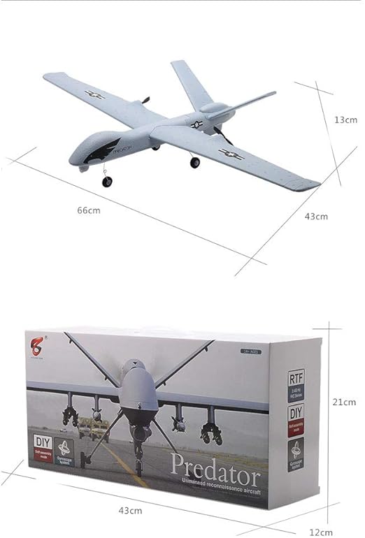 Metermall Flying Model Gliders Rc Plane 2 4g 2ch Predator Z51 Remote Control Rc Airplane Wingspan Foam Hand Throwing Glider Toy Planes Toys Games Remote App Controlled Devices