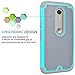 Moto X Pure Edition (Moto X Style) Case, Tekcoo(TM) [Tmajor Series] [Turquoise] Shock Absorbing Hybrid Rubber Plastic Impact Defender Slim Hard Case Cover Shell for 2015 Motorola Moto X Style XT1575