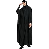 Jazvano Abaya Dress for women 1pc Eid Jilbab Muslim Prayer Clothes Islamic Modest Abayas Dubai Salah Robe
