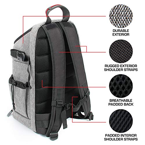 USA Gear DSLR Camera Backpack with Padded Dividers, Tripod Holder